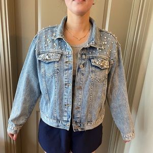Pearl denim jacket